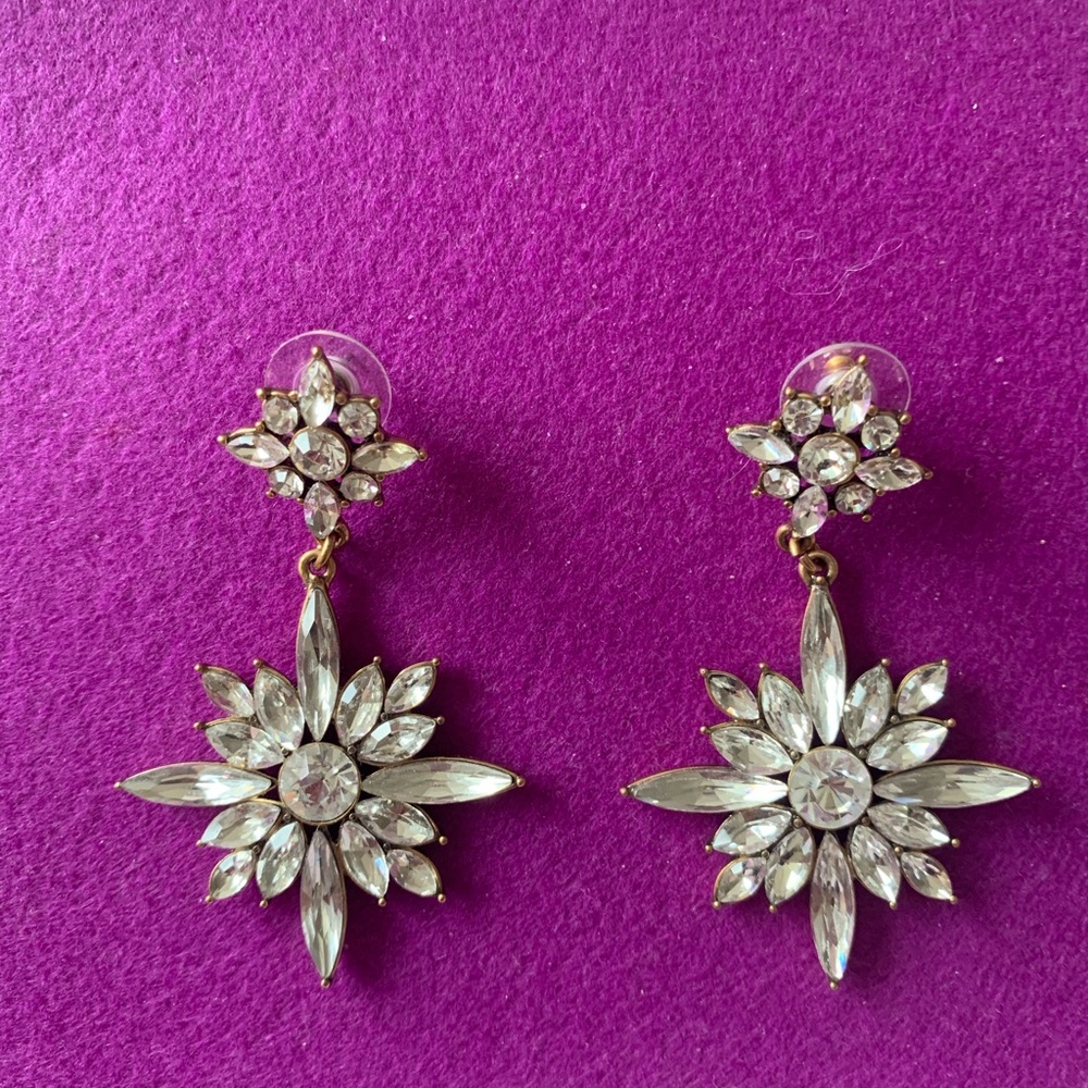 J. Crew crystal earrings